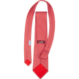 Hermès Red Geometric Pattern Silk Tie Krawatte