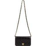 Chanel Quilted Lambskin 24K Gold Single Flap Shoulder Bag
