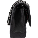 Chanel Quilted Lambskin Palladium Medium Double Flap Shoulder Bag
