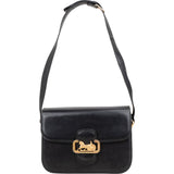 Céline Boxcalf Horse Carriage Triomphe Flap Shoulder Bag