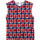 Chanel Multicolor Cotton Ice Cube Print Zipper Tank Top (DE34 / FR36)