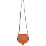 Chloé Grained Calfskin Leather Small Marcie Saddle Crossbody Bag