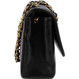Chanel Vertical Quilted Lambskin 24K Gold Single Flap Crossbody Bag