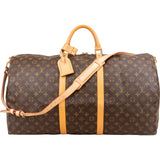 Louis Vuitton Monogram Canvas Keepall 60 Bandoulière Travel Bag