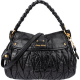 Miu Miu Quilted Gathered Leather Handbag