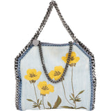 Stella McCartney Denim Floral Embroidered Falabella Tote Handbag