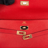 Hermès Rouge Epsom Leather Kelly Wallet
