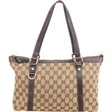 Gucci Monogram GG Canvas Abbey Tote Shoulder Bag
