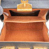 MCM Monogram Visetos Small Coffer Studded Vanity Case Handbag