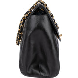 Chanel Quilted Lambskin 24K Gold Single Flap Crossbody Bag