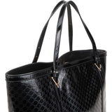 Gucci Microguccissima Monogram Patent Leather Large Tote Shoulder Bag