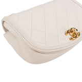 Chanel Quilted Calfskin Small Underline Single Flap Crossbody Bag