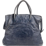 Miu Miu Bluelette Vitello Shine Leather Tote Handbag