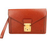 Louis Vuitton Brown Epi Leather Dragonne Clutch