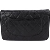 Chanel Quilted Caviar Palladium Wallet On Chain Crossbody Bag