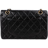 Chanel Quilted Lambskin 24K Gold Small Double Flap Shoulder Bag