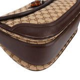 Gucci Monogram GG New Bamboo Top Handle Handbag