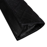 Chanel Glitter Quilted Suede Embelished CC East West Single Flap Clutch