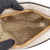 Prada Perforated Saffiano Leather Mini Pouch