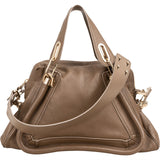 Chloé Brown Leather Paraty Shoulder Handbag