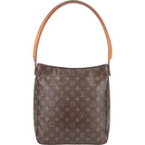 [🔄️B15 / F03] Louis Vuitton Canvas Monogram Looping MM Crossbody Bag - vintageandkickz