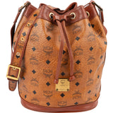 MCM Monogram Visetos Drawstring Bucket Crossbody Bag