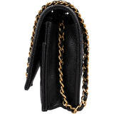 Chanel Quilted Caviar Leather Wallet On Chain Crossbody Bag