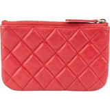 Chanel Caviar Leather Quilted O-Case N°5 Charm Wallet