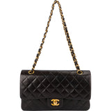 Chanel Quilted Lambskin 24K Gold Medium Double Flap Shoulder Bag