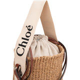 Chloé x Mifuko Raffia Woody Calfskin Bucket Crossbody Bag