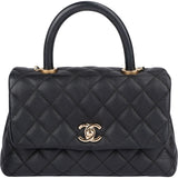 Chanel Quilted Caviar Leather Coco Handle Handbag