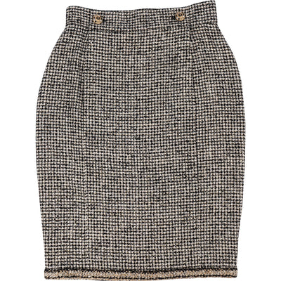 Chanel Multicolor Golden Lining Tweed Skirt (FR 44 / DE 42) - vintageandkickz