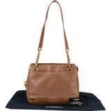 Chanel Caviar Leather Triple CC Tote Shoulder Bag