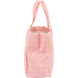 Chanel Pink Nylon Monogram New Travel Line Tote MM Shoulder Bag