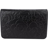Chanel Lambskin Camellia Leather Wallet on Chain Crossbody Bag