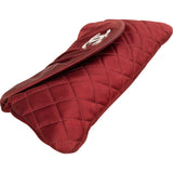 Chanel Quilted Satin Pleated Flap Clutch Bag