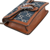 Gucci Monogram Denim GG Dionysus Super Mini Crossbody Bag