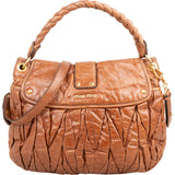 Miu Miu Vitello Quilted Leather City Handbag