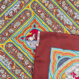 Hermès Silk Twill Qalamdan Silk Carre 90 Scarf Tuch