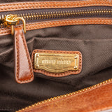 Miu Miu Vitello Lux Leather Satchel Handbag