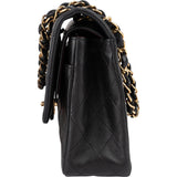 Chanel Quilted Lambskin 24K Gold Medium Double Flap Crossbody Bag