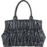 Miu Miu Grey Matelassé Nappa Leather Tote Handbag