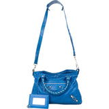 Balenciaga Blue Leather Classic City Handbag