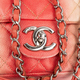 Chanel Quilted Bicolor Caviar Leather Single Flap Shoulder Bag