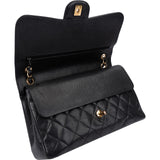 Chanel Quilted Caviar Leather Jumbo Double Flap Crossbody Bag