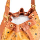 MCM Monogram Visetos Drawstring Bucket Crossbody Bag