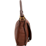 Chloé Grained Calfskin Marcie Hobo Saddle Shoulder Bag