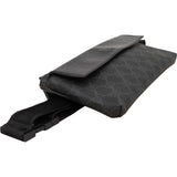 Gucci Black Monogram GG Canvas Supreme Belt Crossbody Bag