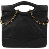 Chanel Quilted Lambskin 24K Gold Iconic Cutout Handle Handbag