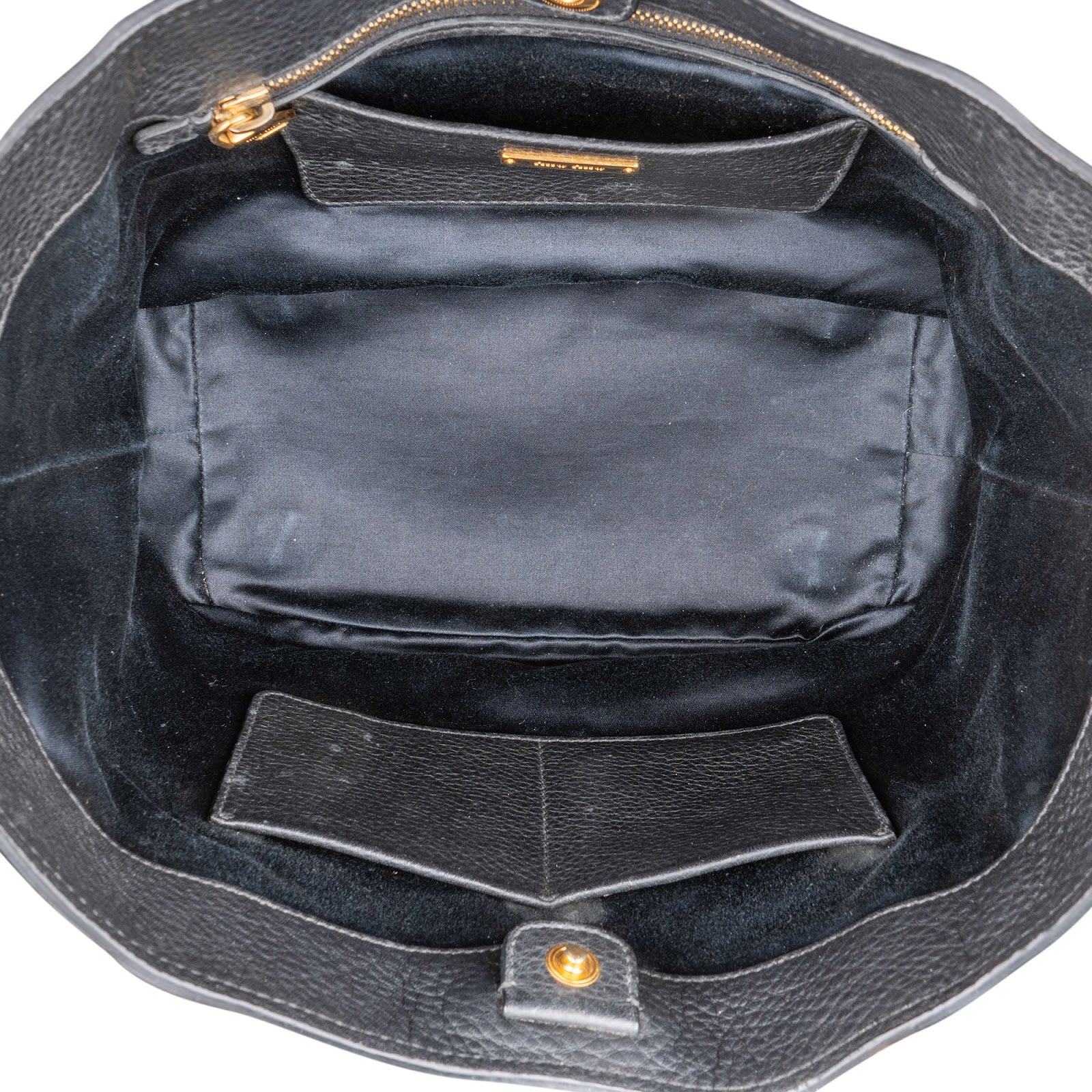[🔄️B14 / F08] Miu Miu Vitello Daino Leather Tote Handbag - vintageandkickz